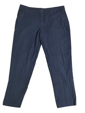 Patagonia Women Sz 8 Blue Chino Pants Mid Rise Organic Cotton